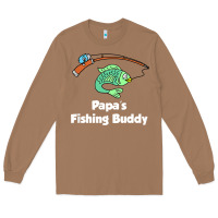 Toasted Coconut kids papa's fishing buddy grandson or granddaughter fish t shirt Long Sleeve Tee - linhVisuals