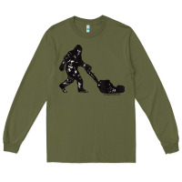 Army Green mens mowing bigfoot   golf course superintendent maintenance turf t sh Long Sleeve Tee - linhVisuals
