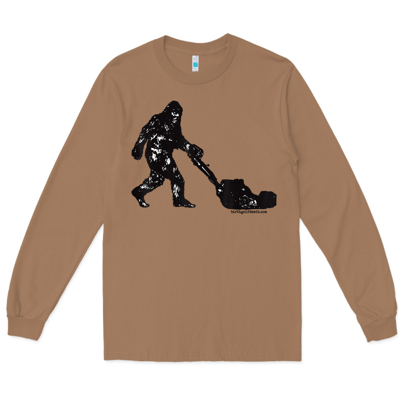 Mens Mowing Bigfoot   Golf Course Superintendent Maintenance Turf T Sh Long Sleeve Tee by linhVisuals | Teevron