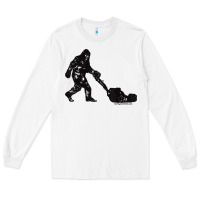 White mens mowing bigfoot   golf course superintendent maintenance turf t sh Long Sleeve Tee - linhVisuals