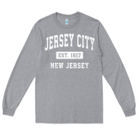 Heather Grey jersey city new jersey nj vintage established sports design pullover h Long Sleeve Tee - linhVisuals