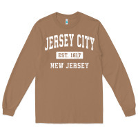 Toasted Coconut jersey city new jersey nj vintage established sports design pullover h Long Sleeve Tee - linhVisuals