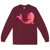 Burgundy mermaid t  shirt pink mermaid t  shirt Long Sleeve Tee - linhVisuals