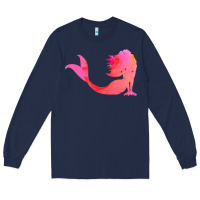 Navy mermaid t  shirt pink mermaid t  shirt Long Sleeve Tee - linhVisuals