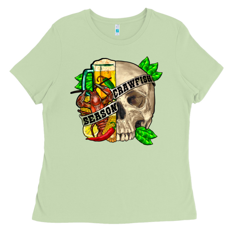 Skull Crawfish Season Ladies Tee by FaDigitalArtStudio | Teevron
