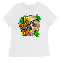 White skull crawfish season Ladies Tee - FaDigitalArtStudio