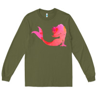 Army Green mermaid t  shirt pink mermaid t  shirt Long Sleeve Tee - linhVisuals