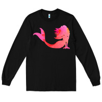 Black mermaid t  shirt pink mermaid t  shirt Long Sleeve Tee - linhVisuals