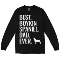 Black mens best boykin spaniel dad ever   cool dog owner gift Long Sleeve Tee - linhVisuals