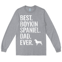 Heather Grey mens best boykin spaniel dad ever   cool dog owner gift Long Sleeve Tee - linhVisuals