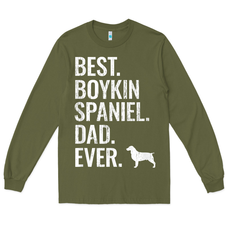 Mens Best Boykin Spaniel Dad Ever   Cool Dog Owner Gift Long Sleeve Tee by linhVisuals | Teevron