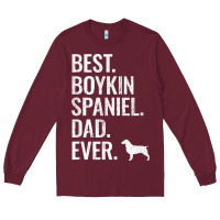 Burgundy mens best boykin spaniel dad ever   cool dog owner gift Long Sleeve Tee - linhVisuals