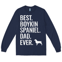 Navy mens best boykin spaniel dad ever   cool dog owner gift Long Sleeve Tee - linhVisuals