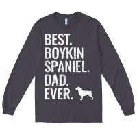 Smoke mens best boykin spaniel dad ever   cool dog owner gift Long Sleeve Tee - linhVisuals