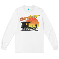 White baywatch lifeguard sunset t shirt Long Sleeve Tee - linhVisuals