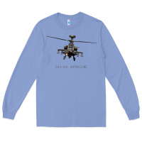 Colony Blue ah 64 apache longbow helicopter t shirt t shirt Long Sleeve Tee - linhVisuals