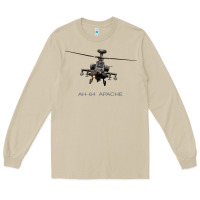 Mushroom ah 64 apache longbow helicopter t shirt t shirt Long Sleeve Tee - linhVisuals