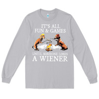 Moon Dust it's all fun and games until someone loses a wiener shirt Long Sleeve Tee - linhVisuals