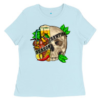 Baby Blue skull crawfish season Ladies Tee - FaDigitalArtStudio