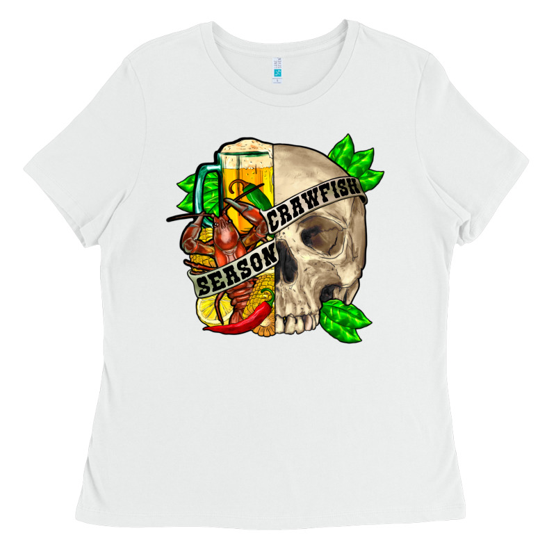 Skull Crawfish Season Ladies Tee by FaDigitalArtStudio | Teevron