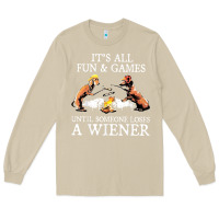 Mushroom it's all fun and games until someone loses a wiener shirt Long Sleeve Tee - linhVisuals