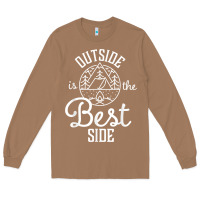 Toasted Coconut outside is the best side for outdoor campers and hikers t shirt Long Sleeve Tee - linhVisuals