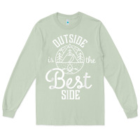 Matcha outside is the best side for outdoor campers and hikers t shirt Long Sleeve Tee - linhVisuals
