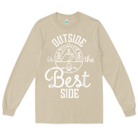 Mushroom outside is the best side for outdoor campers and hikers t shirt Long Sleeve Tee - linhVisuals