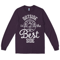 Plum outside is the best side for outdoor campers and hikers t shirt Long Sleeve Tee - linhVisuals