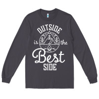 Smoke outside is the best side for outdoor campers and hikers t shirt Long Sleeve Tee - linhVisuals