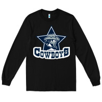Black the cowboys football Long Sleeve Tee - linhVisuals