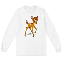 White bambi Long Sleeve Tee - linhVisuals