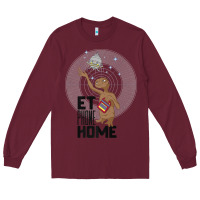 Burgundy e.t. phone home spaceship flying away premium t shirt Long Sleeve Tee - linhVisuals