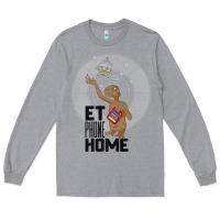 Heather Grey e.t. phone home spaceship flying away premium t shirt Long Sleeve Tee - linhVisuals