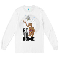 White e.t. phone home spaceship flying away premium t shirt Long Sleeve Tee - linhVisuals