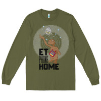 Army Green e.t. phone home spaceship flying away premium t shirt Long Sleeve Tee - linhVisuals
