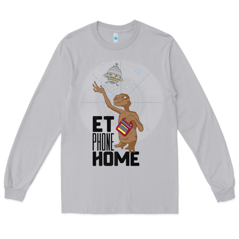 E.t. Phone Home Spaceship Flying Away Premium T Shirt Long Sleeve Tee by linhVisuals | Teevron