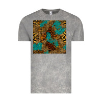 Cloud Rock tiger leopard turquoise glitter seamless pattern Vintage Tee - BundleAndBundleShop