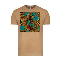 Vintage Camel tiger leopard turquoise glitter seamless pattern Vintage Tee - BundleAndBundleShop