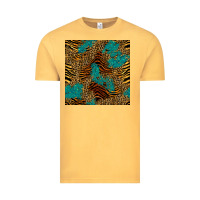 Vintage Mustard tiger leopard turquoise glitter seamless pattern Vintage Tee - BundleAndBundleShop