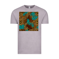 Vintage Zinc tiger leopard turquoise glitter seamless pattern Vintage Tee - BundleAndBundleShop
