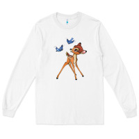 White bambi Long Sleeve Tee - linhVisuals