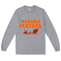 Heather Grey lion king hakuna matata Long Sleeve Tee - linhVisuals