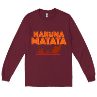 Burgundy lion king hakuna matata Long Sleeve Tee - linhVisuals