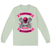 Matcha biker gear motorcycle gifts biker chick i ride my biker tank top Long Sleeve Tee - linhVisuals