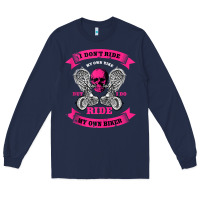 Navy biker gear motorcycle gifts biker chick i ride my biker tank top Long Sleeve Tee - linhVisuals