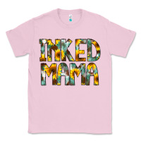 Bubblegum Pink Inked Mama Flowers Classic Tee - CowCowDesign