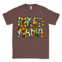 Chestnut Inked Mama Flowers Classic Tee - CowCowDesign