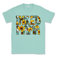 Seafoam Inked Mama Flowers Classic Tee - CowCowDesign