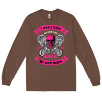 Chestnut biker gear motorcycle gifts biker chick i ride my biker tank top Long Sleeve Tee - linhVisuals